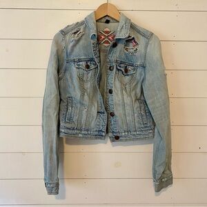American Eagle distressed jean jacket